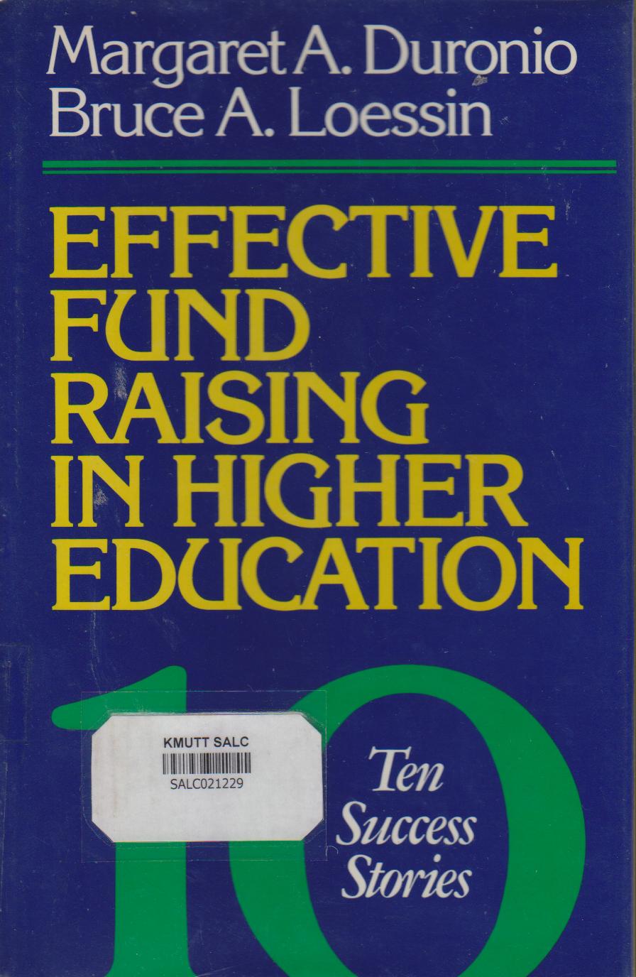 EFFECTIVE FUND RAISING IN HIGHER EDUCATION