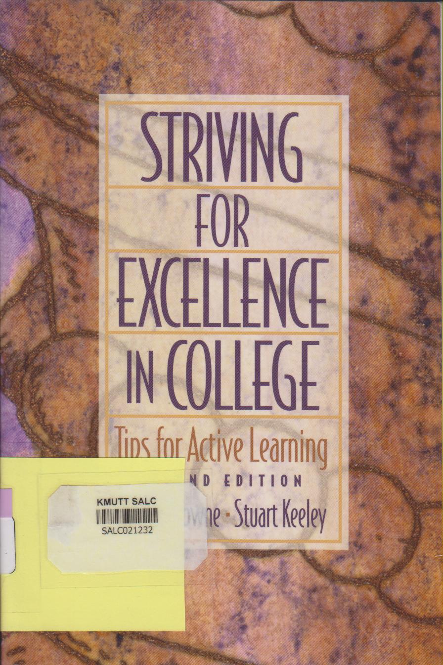 STRIVING FOR EXCELLENCE IN COLLEGE