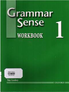 Grammar Sense: Workbook 1