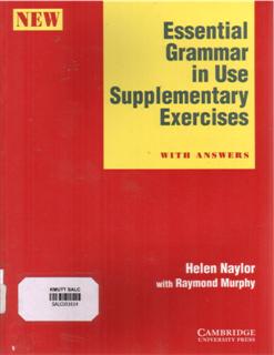 Essential Grammar in Use Supplementary Exercises (with Answers)