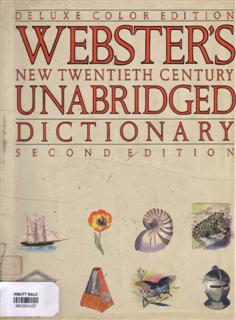 Websters New Universal Unabridged Dictionary