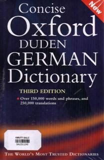 Concise Oxford Duden German Dictionary Third Edition