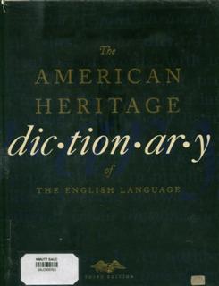 The American Heritage Dictionary of The English Language