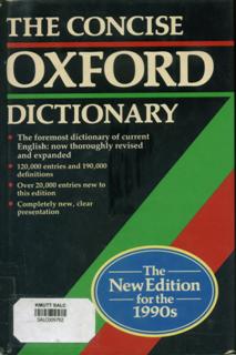 The Concise Oxford Dictionary (New Edition for the 1990s)
