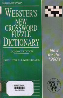 Websters New Crossword Puzzle Dictionary: Compact Edition