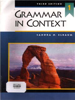 Grammar in Context 1: Third Edition