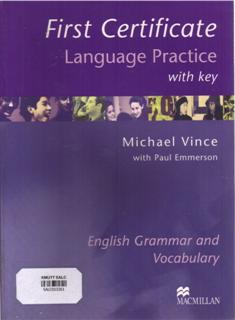 First Certificate Language Practice