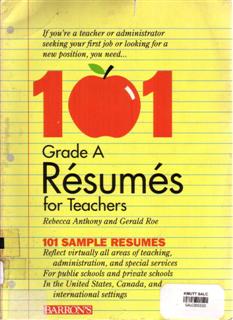 101 Grade a Resumes for Teachers